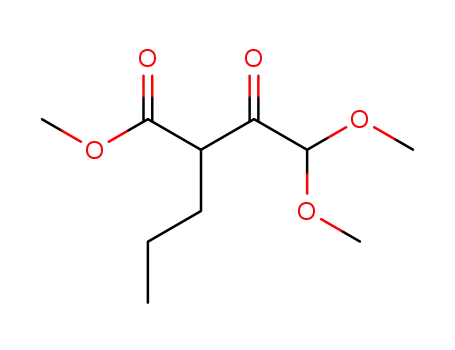 Molecular Structure of 6342-55-8 (methyl 2-(2,2-dimethoxyacetyl)pentanoate)