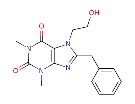 1H-Purine-2,6-dione,3,7-dihydro-7-(2-hydroxyethyl)-1,3-dimethyl-8-(phenylmethyl)- cas  6329-79-9