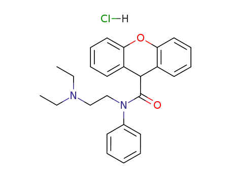 Molecular Structure of 6325-87-7 (N-[2-(diethylamino)ethyl]-N-phenyl-9H-xanthene-9-carboxamide)