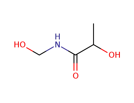 Molecular Structure of 6336-49-8 (Propanamide, 2-hydroxy-N-(hydroxymethyl)- (9CI))