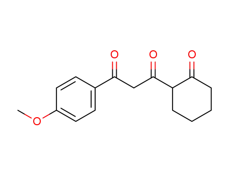 Molecular Structure of 6338-88-1 (1-(4-methoxyphenyl)-3-(2-oxocyclohexyl)propane-1,3-dione)