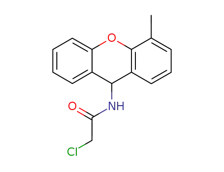 Molecular Structure of 154420-61-8 (N-(4-methyl-9H-xanthen-9-yl)-2-chloroethanamide)