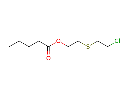 Molecular Structure of 6332-72-5 (2-[(2-chloroethyl)sulfanyl]ethyl pentanoate)