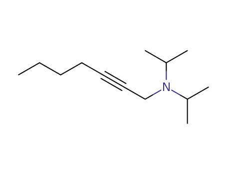 Molecular Structure of 6323-70-2 (N,N-di(propan-2-yl)hept-2-yn-1-amine)