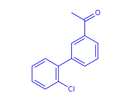 Molecular Structure of 675596-35-7 (1-(2'-Chlorobiphenyl-3-yl)ethan-1-one, 3-(2-Chlorophenyl)acetophenone)