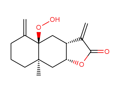 5α-hydroperoxy-7,8αH-eudesma-4(15),11-dien-12,8-olide