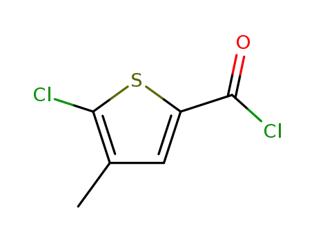 Molecular Structure of 91505-29-2 (2-Thiophenecarbonylchloride,5-chloro-4-methyl-(9CI))