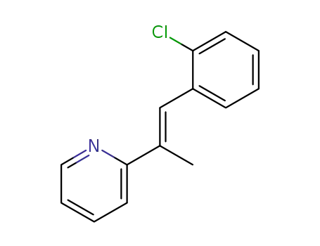 Molecular Structure of 6772-82-3 (2-[(E)-2-(2-chlorophenyl)-1-methylethenyl]pyridine)
