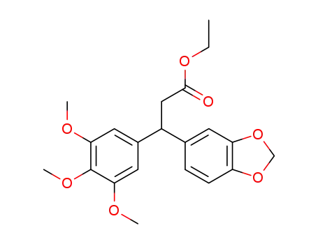 Molecular Structure of 6327-56-6 (ethyl 3-(1,3-benzodioxol-5-yl)-3-(3,4,5-trimethoxyphenyl)propanoate)