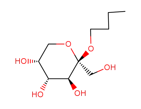 Molecular Structure of 67884-27-9 (n-butyl-β-D-fructopyranoside)