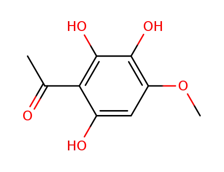 Molecular Structure of 6342-71-8 (1-(2,3,6-trihydroxy-4-methoxyphenyl)ethanone)