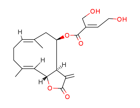 2-Butenoic acid,4-hydroxy-2-(hydroxymethyl)-,(3aR,4R,6E,10E,11aR)-2,3,3a,4,5,8,9,11a-octahydro-6,10-dimethyl-3-methylene-2-oxocyclodeca[b]furan-4-ylester, (2E)-