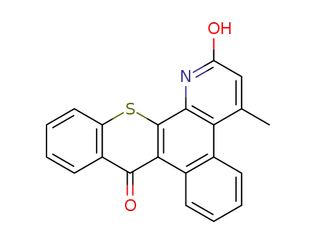Molecular Structure of 67768-36-9 (2-hydroxy-4-methyl-4,14a-dihydro-9H-benzo[f]thiochromeno[3,2-h]quinolin-9-one)