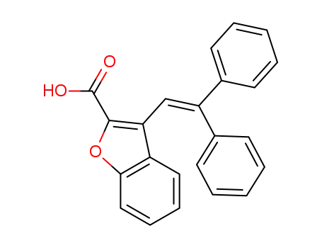 Molecular Structure of 63405-25-4 (3-(2,2-diphenylethenyl)benzofuran-2-carboxylic acid)