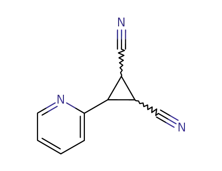 Molecular Structure of 67824-31-1 (3-(2-Pyridinyl)-1,2-cyclopropanedicarbonitrile)