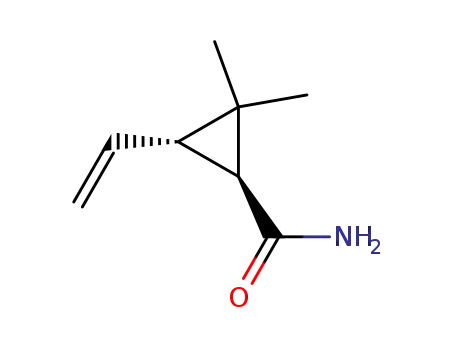 Molecular Structure of 67488-72-6 (Cyclopropanecarboxamide, 3-ethenyl-2,2-dimethyl-, trans- (9CI))