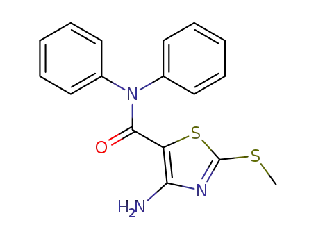 Molecular Structure of 63238-15-3 (4-amino-2-(methylsulfanyl)-N,N-diphenyl-1,3-thiazole-5-carboxamide)