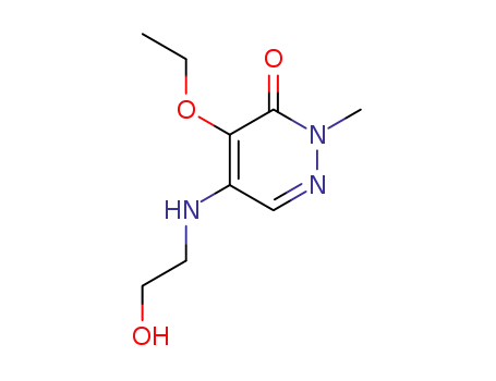 3(2H)-Pyridazinone,4-ethoxy-5-[(2-hydroxyethyl)amino]-2-methyl-(9CI)