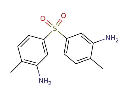 Molecular Structure of 21646-47-9 (Benzenamine,3,3'-sulfonylbis[6-methyl-)