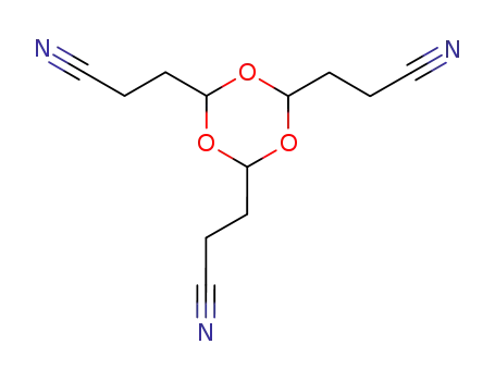 Molecular Structure of 6785-03-1 (3,3',3''-(1,3,5-Trioxane-2,4,6-triyl)trispropanenitrile)