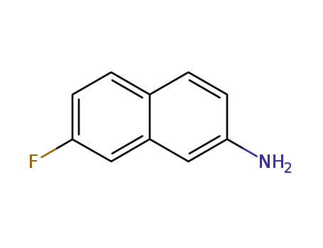 Molecular Structure of 62078-76-6 (2-Naphthalenamine,7-fluoro-(9CI))