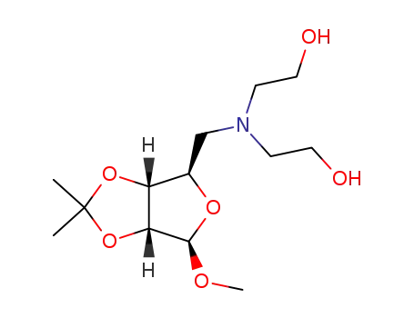methyl 5-[bis(2-hydroxyethyl)amino]-5-deoxy-2,3-O-(1-methylethylidene)pentofuranoside