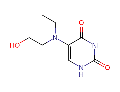 Molecular Structure of 6336-22-7 (5-[ethyl(2-hydroxyethyl)amino]pyrimidine-2,4(1H,3H)-dione)
