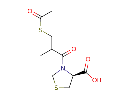 N-<3-(acetylthio)-2-methylpropanoyl>thiazolidine-4-(R)-carboxylic acid