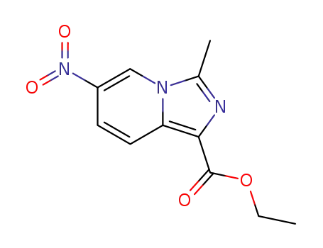 Molecular Structure of 67938-73-2 (ethyl 3-methyl-6-nitroimidazo[1,5-a]pyridine-1-carboxylate)