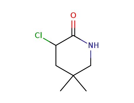 Molecular Structure of 63624-44-2 (2-Piperidinone, 3-chloro-5,5-dimethyl-)