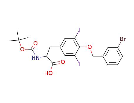 Molecular Structure of 63570-43-4 (BOC-3,5-DIIODO-TYR(3'-BROMO-BZL)-OH)