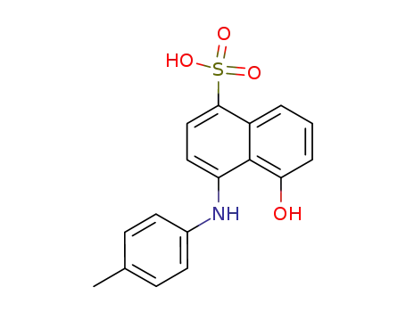 Molecular Structure of 6357-83-1 (8-(4-methylanilino)-1-naphthol-5-sulfonic acid)