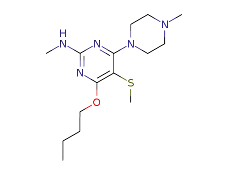 6-ブトキシ-2-メチルアミノ-4-(4-メチルピペラジノ)-5-(メチルチオ)ピリミジン