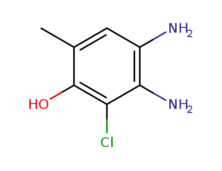 Molecular Structure of 861619-76-3 (o-Cresol,  4,5-diamino-6-chloro-  (2CI))