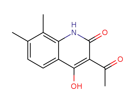 Molecular Structure of 63768-46-7 (2(1H)-Quinolinone, 3-acetyl-4-hydroxy-7,8-dimethyl-)