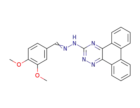 Molecular Structure of 63484-71-9 (3-[2-(3,4-dimethoxybenzylidene)hydrazinyl]phenanthro[9,10-e][1,2,4]triazine)