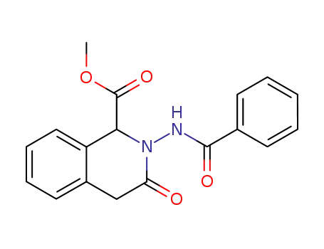 Molecular Structure of 63500-02-7 (methyl 2-(benzoylamino)-3-oxo-1,2,3,4-tetrahydroisoquinoline-1-carboxylate)