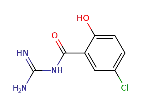 Molecular Structure of 68216-07-9 (N''-(5-CHLORO-2-HYDROXYBENZOYL)GUANIDINE)