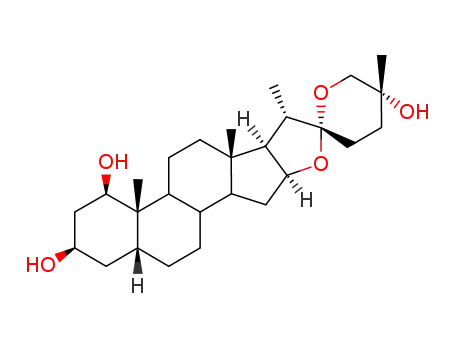Molecular Structure of 6808-26-0 ((25R)-5β-Spirostane-1β,3β,25-triol)