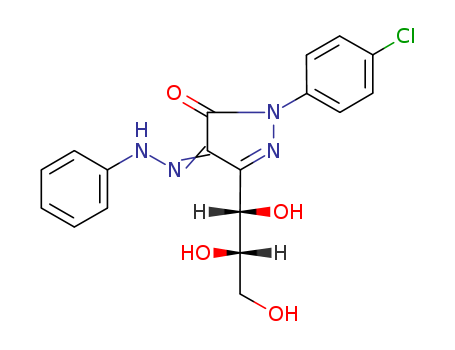 1H-Pyrazole-4,5-dione,1-(4-chlorophenyl)-3-(1,2,3-trihydroxypropyl)-, 4-(phenylhydrazone),[S-(R*,R*)]- (9CI) cas  63621-62-5
