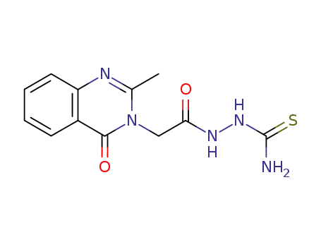 Molecular Structure of 68241-02-1 (2-[(2-methyl-4-oxoquinazolin-3(4H)-yl)acetyl]hydrazinecarbothioamide)