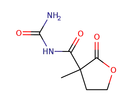 Molecular Structure of 116744-64-0 (3-Furancarboxamide, N-(aminocarbonyl)tetrahydro-3-methyl-2-oxo-)