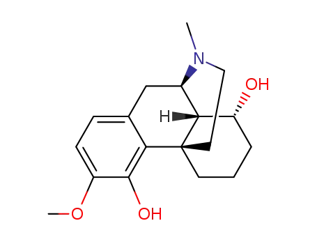 Molecular Structure of 63701-83-7 (3-Methoxy-17-methylmorphinan-4,8α-diol)