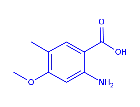 Molecular Structure of 637347-86-5 (2-Amino-4-methoxy-5-methylbenzenecarboxylic acid)