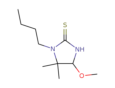 Molecular Structure of 63547-70-6 (1-butyl-4-methoxy-5,5-dimethylimidazolidine-2-thione)