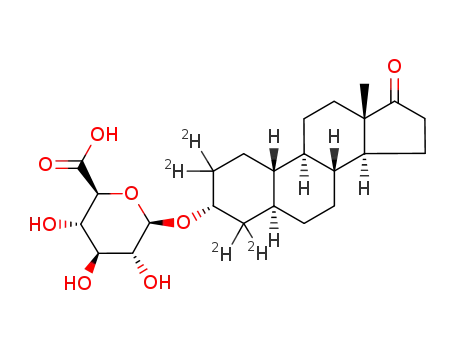 Molecular Structure of 682355-44-8 (d4-19-Norandrosterone glucuronide sodium salt)
