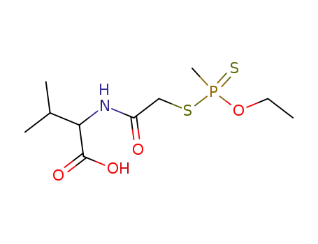 Molecular Structure of 61425-49-8 (L-Valine, N-[[(ethoxymethylphosphinothioyl)thio]acetyl]-, (R)-)