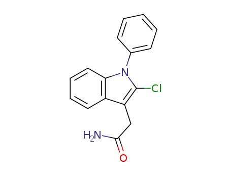Molecular Structure of 63793-66-8 (2-(2-chloro-1-phenyl-1H-indol-3-yl)acetamide)