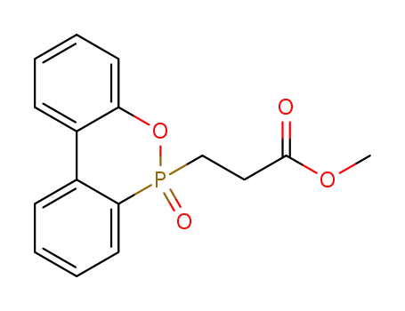 Molecular Structure of 63562-42-5 (9,10-Dihydro-9-oxa-10-phosphaphenanthrene-10-propanoic acid methyl ester 10-oxide)