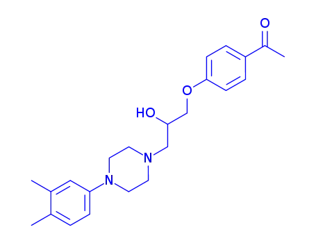 2-Propanol, 1-(4-acetylphenoxy)-3-(4-(3,4-dimethylphenyl)piperazinyl)-